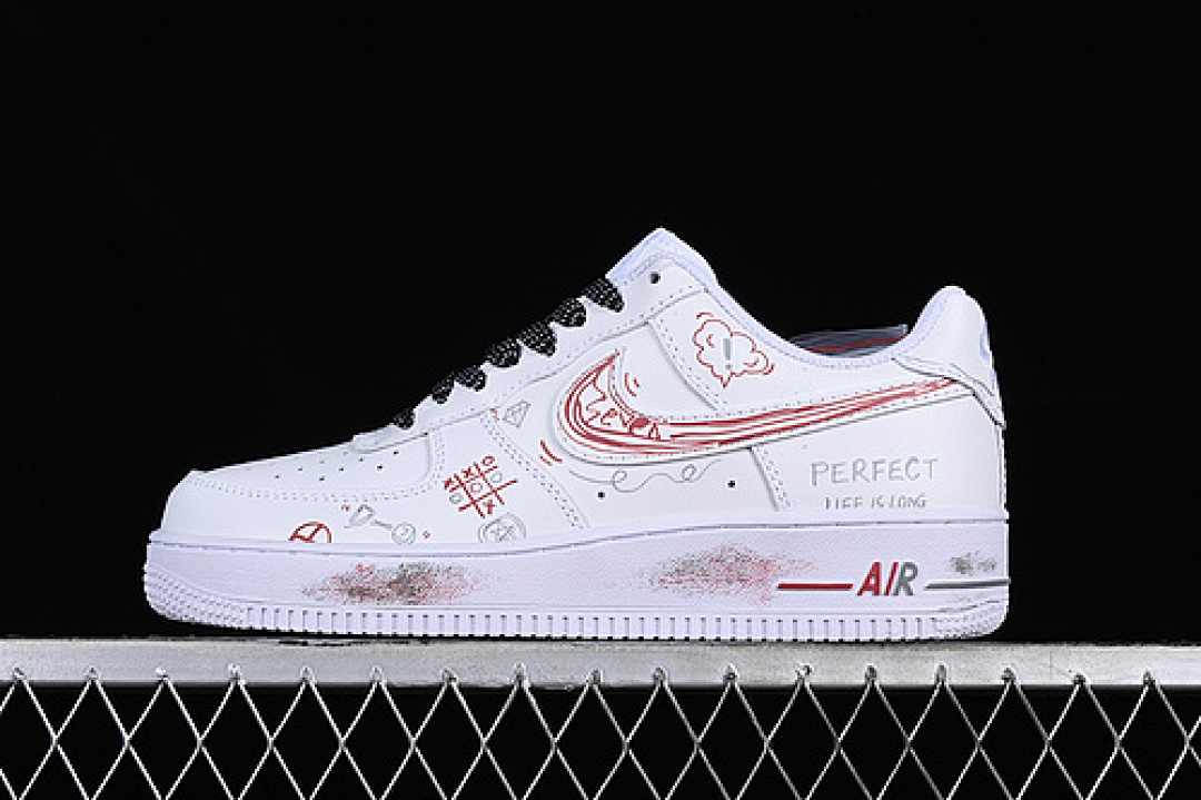 Nike [AM0703-123]-[AIR FORCE 1 07 LOW WHITE/BLACK/ORANGE]-[WOMAN:36-39]-[MAN:40-45], photo 1