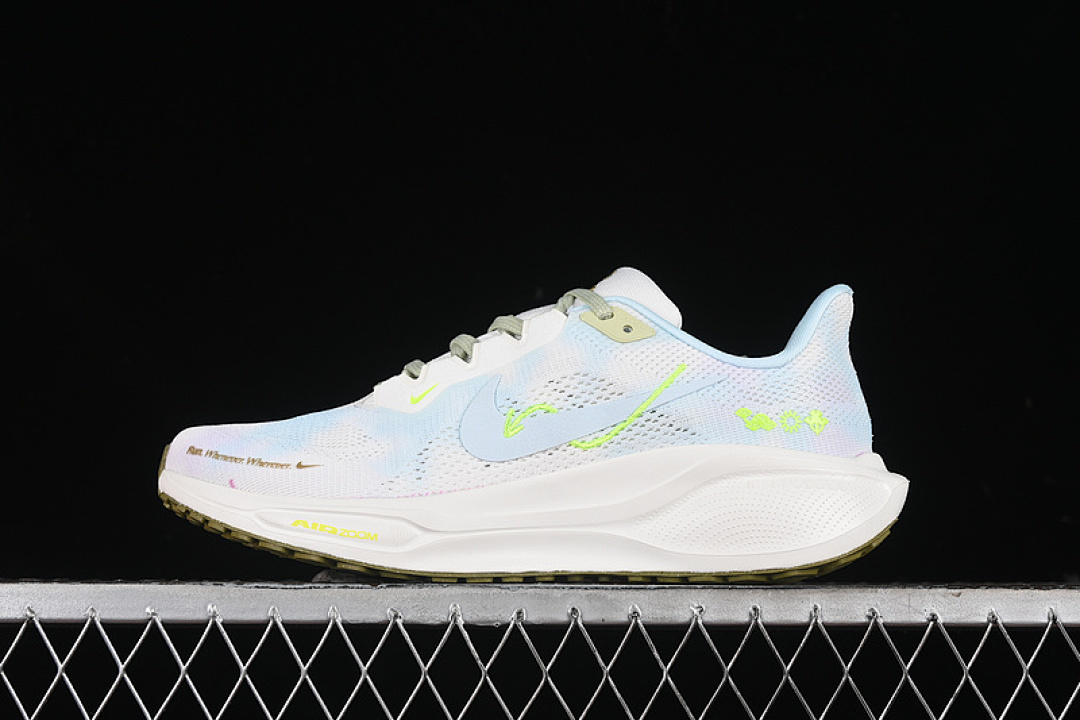 Nike [HQ3465-143]-[AIR ZOOM PEGASUS 41 WHITE/BLUE/GREEN]-[WOMAN:36-39]-[MAN:40-46] - Image 2
