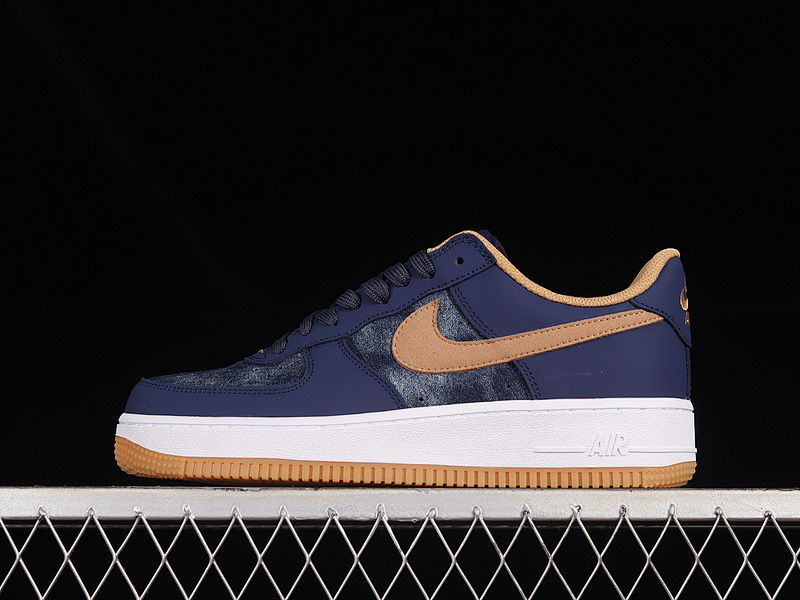 Nike Nike AIR FORCE 1 LOW 07 NAVY BLUE/BROWN/WHITE · DD1259-400, photo 1