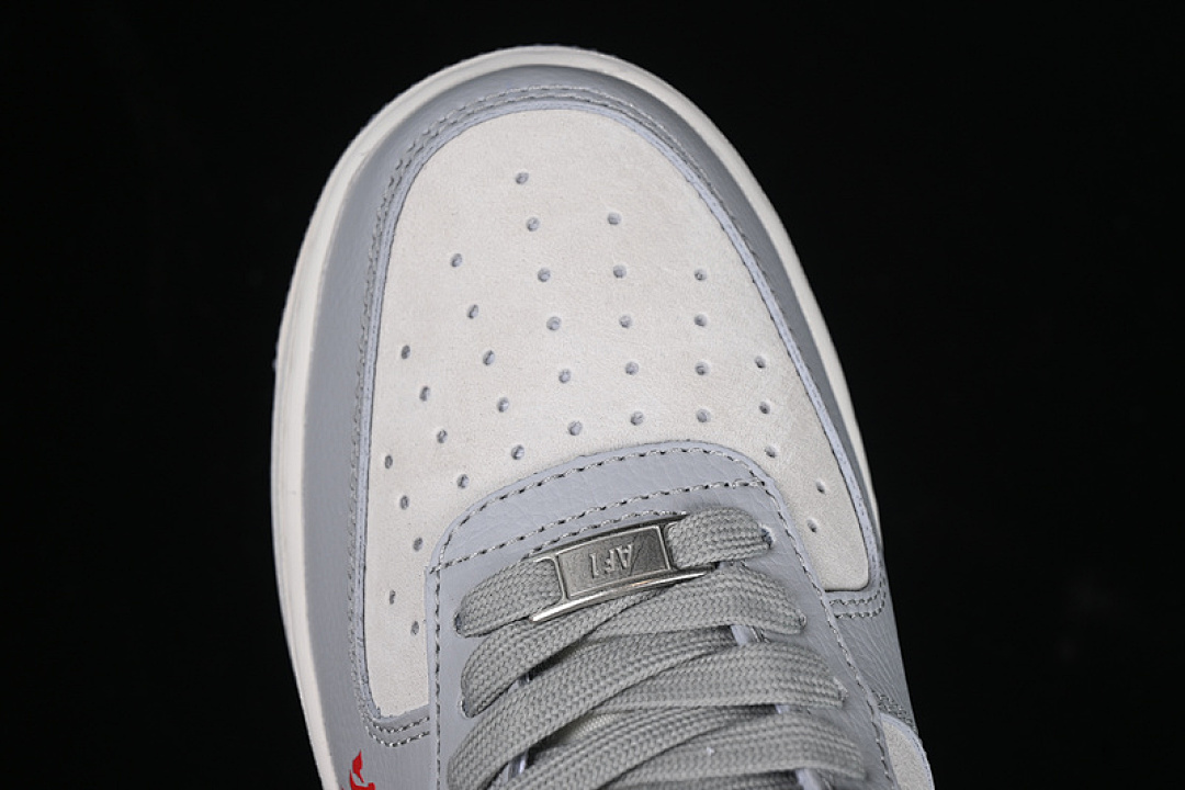 Nike [DM6688-027]-[AIR FORCE 1 07 LOW WHITE/GREY/RED]-[WOMAN:36-39]-[MAN:40-45] - Image 10