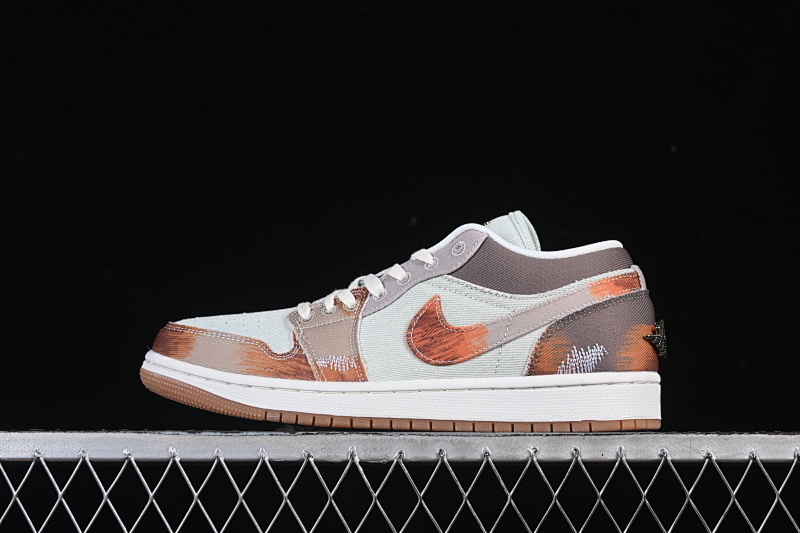 Air Jordan AIR Jordan 1 LOW SE AJ1 CASUAL SNEAKERS ORANGE/GREY · IM6664-991, photo 1