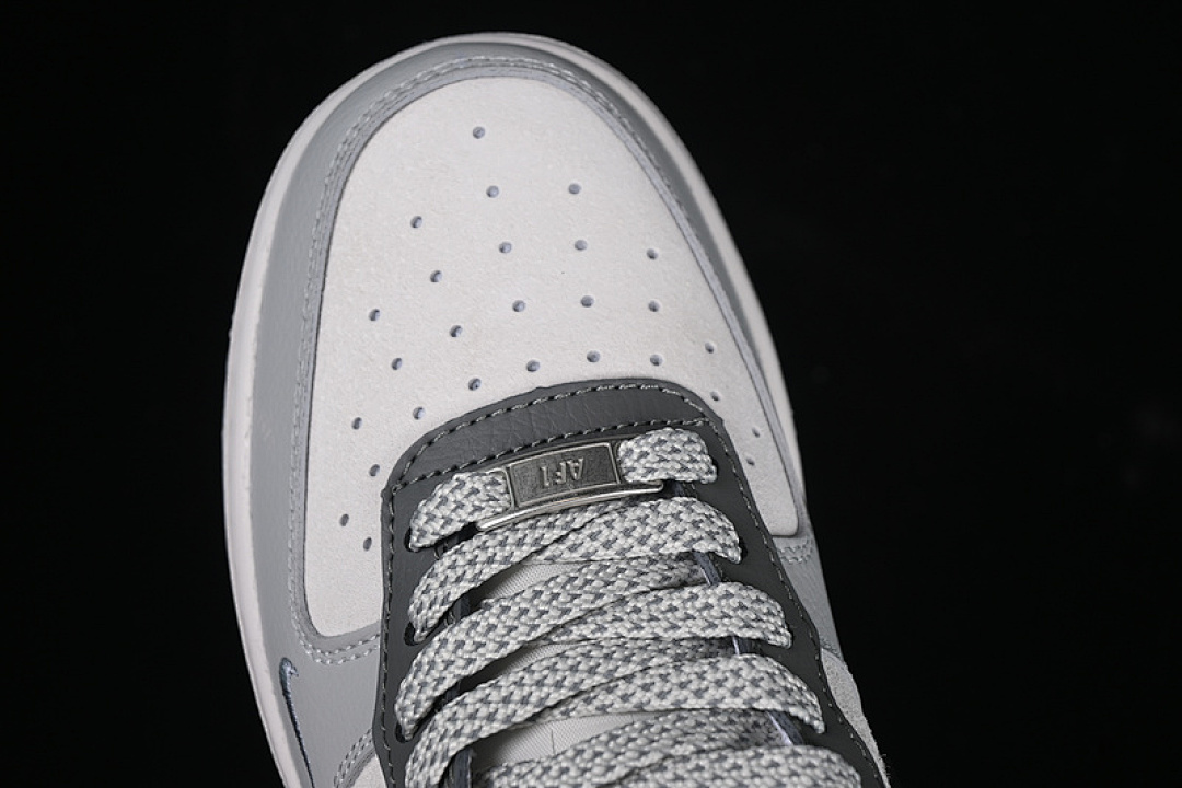 Nike [DM6688-052]-[AIR FORCE 1 07 LOW WHITE/GREY/BLACK/SILVER/RED]-[WOMAN:36-39]-[MAN:40-45] - Image 10