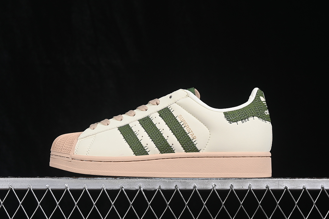 Unbranded [KJ3967]-[ORIGINALS SUPERSTAR II CASUAL SNEAKERS BEIGE/GREEN/BROWN]-[WOMAN:35-39]-[MAN:40-45], photo 1