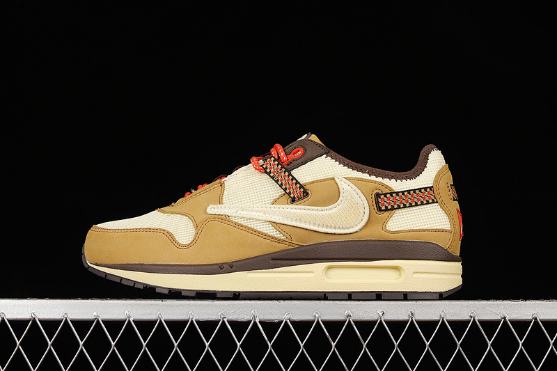 Nike TRAVIS SCOTT X AIR MAX 1 WHEAT/LEMON DROP/BAROQUE BROWN · DO9392-701, photo 1
