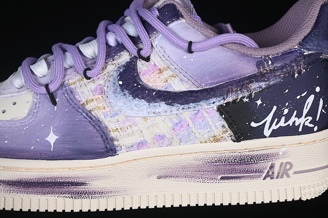Nike [FJ7740-190]-[AIR FORCE 1 07 LOW CASUAL SNEAKERS WHITE/PURPLE/BLACK]-[WOMAN:36-39]-[MAN:40-45] - Image 8