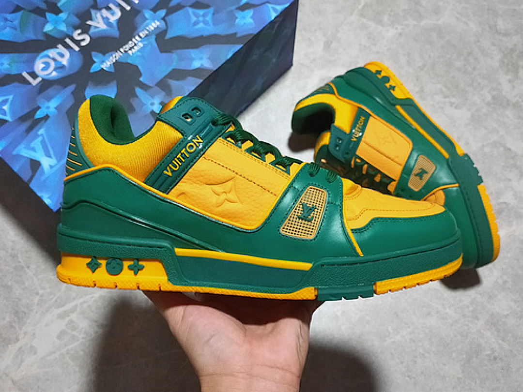 Louis Vuitton [L*V 2021 TRAINER SNEAKERS YELLOW/GREEN/YELLOW]-[MAN:38-45] - Image 2
