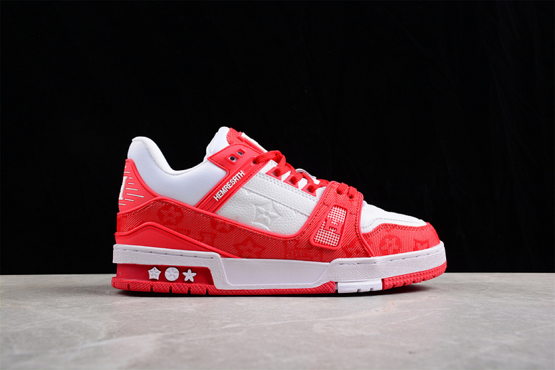 Louis Vuitton [L*V 2022 TRAINER SNEAKERS RED/WHITE/RED]-[WOMAN:36-39]-[MAN:40-46] - Image 13