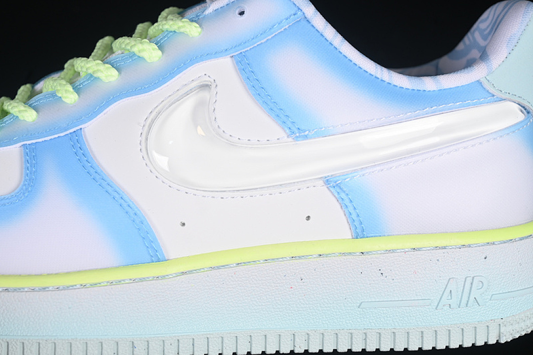 Nike [HJ4399-400]-[AIR FORCE 1 07 LOW PSYCHIC BLUE/CLEAR/WHITE/GLACIER BLUE/BARELY VOLT/GAME (ROYAL]) - Image 8