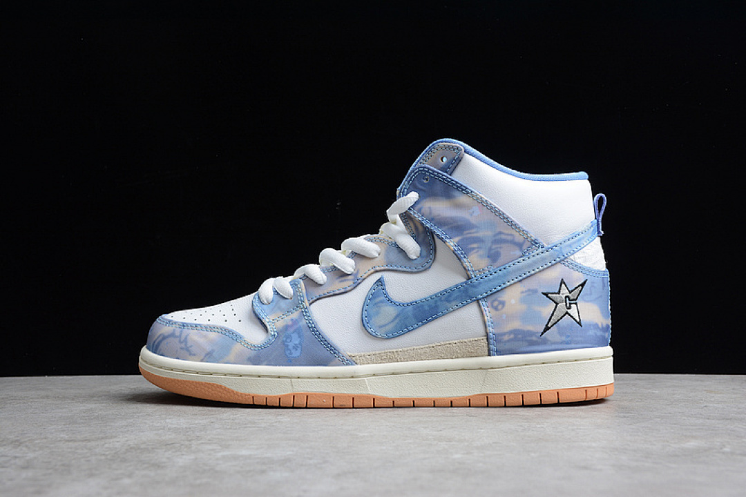 Unbranded [CV1677-100]-[CARPET COMPANY X DUNK HIGH SB WHITE/DARK SULFUR/COCONUT MILK/ROYAL PULSE], photo 1