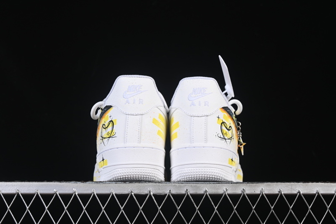 Nike [420-520]-[AIR FORCE 1 07 LOW CASUAL SNEAKERS WHITE/ORANGE/YELLOW]-[WOMAN:36-39]-[MAN:40-45] - Image 13