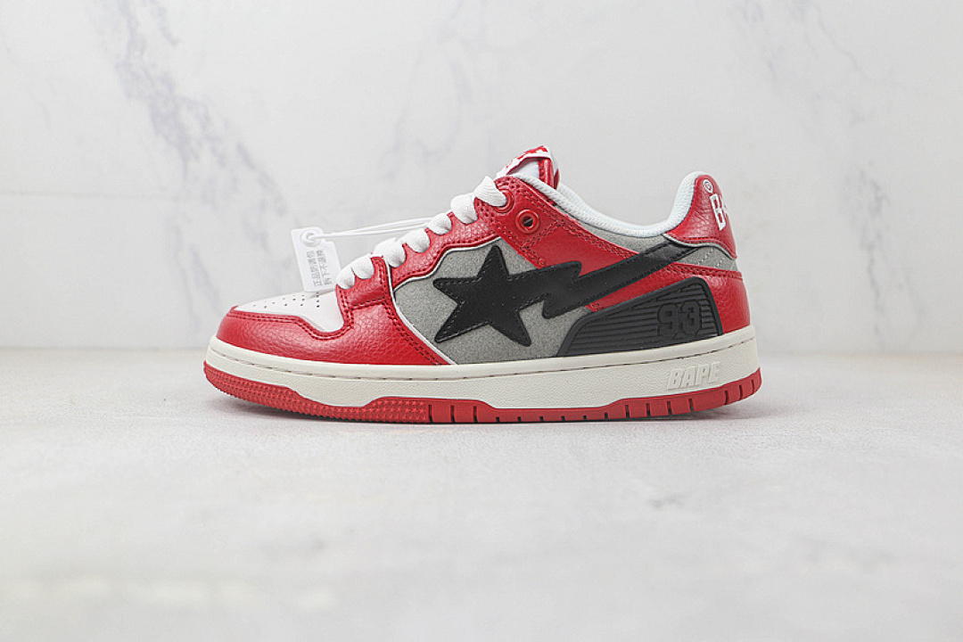 Bape [BAPE STA LOW RED/BLACK/GREY-WHITE]-[WOMAN:36-39]-[MAN:40-45], photo 1