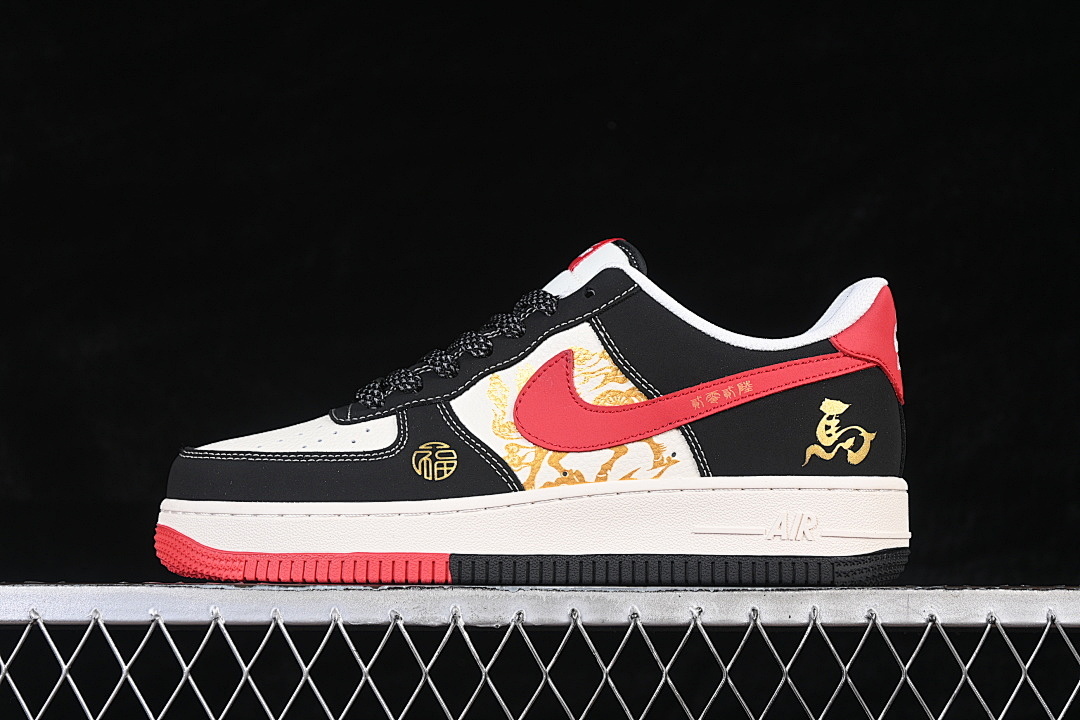 Nike [QW5288-121]-[AIR FORCE 1 07 LOW WHITE/BLACK/RED/GOLD]-[WOMAN:36-39]-[MAN:40-45] - Image 2