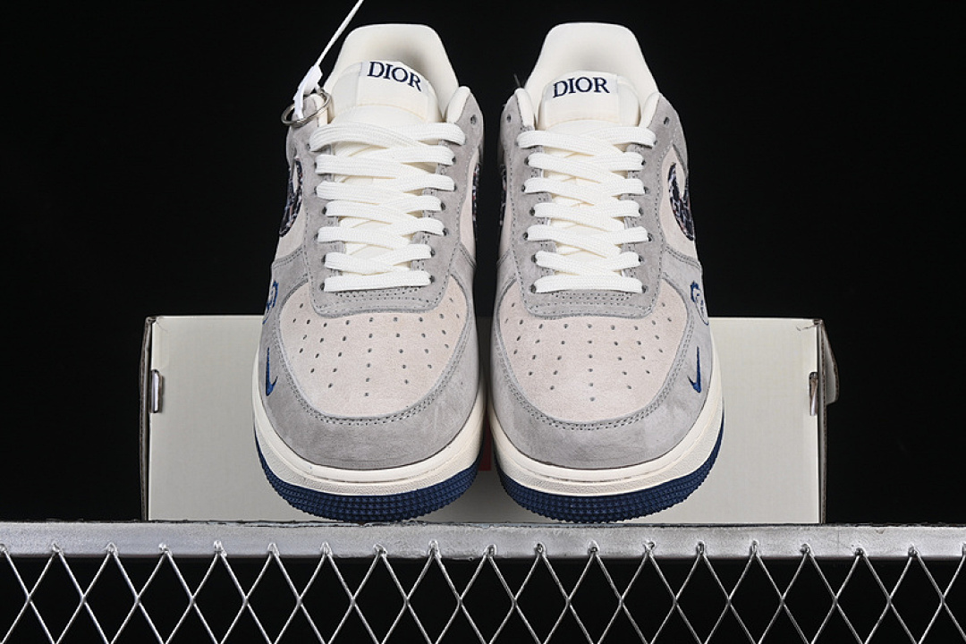 Nike [KK1988-044]-[AIR FORCE 1 07 LOW WHITE/GREY/BLUE]-[WOMAN:36-39]-[MAN:40-45] - Image 13