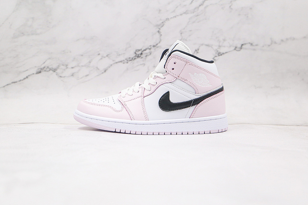 Jordan AIR Jordan 1 MID WHITE/LIGHT PINK/BLACK · BQ6742-500, photo 1
