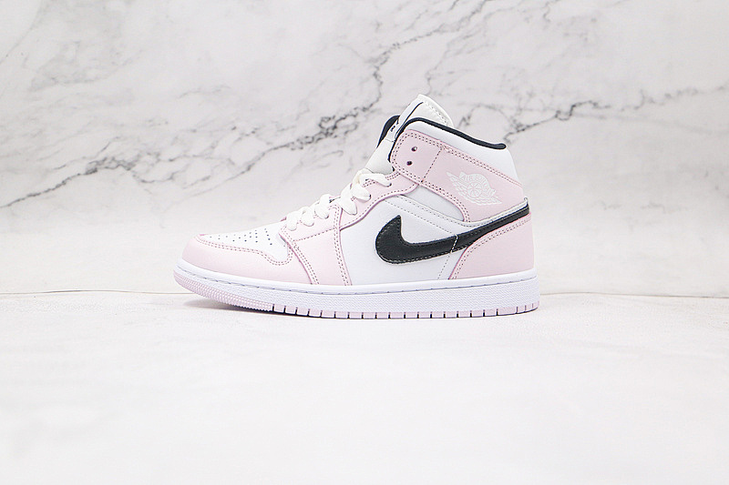 Jordan AIR Jordan 1 MID WHITE/LIGHT PINK/BLACK · BQ6742-500, photo 1
