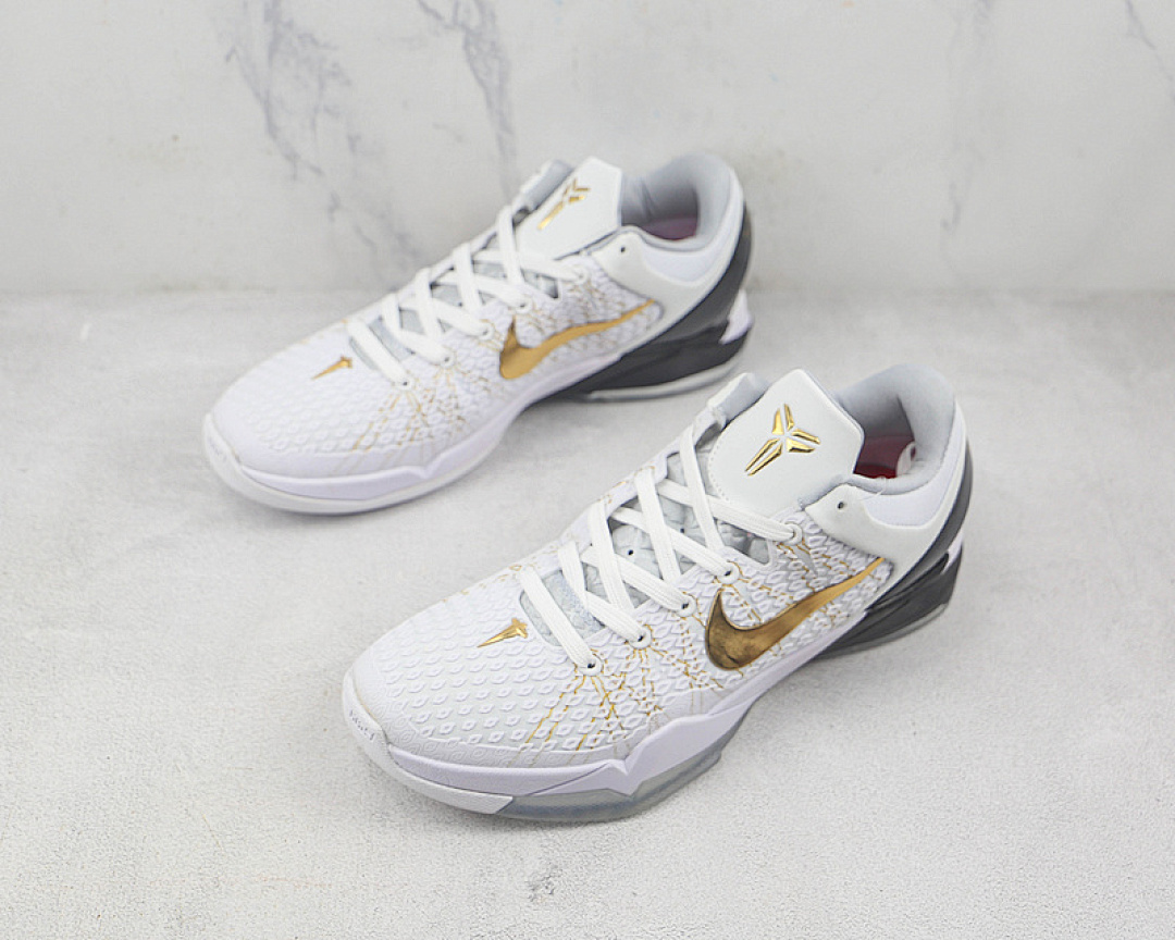 Nike [511371-100]-[ZOOM KOBE 7 SYSTEM ELITE HOME WHITE/METALLIC GOLD-BLACK-NATURAL GREY]-[MAN:40-46] - Image 4