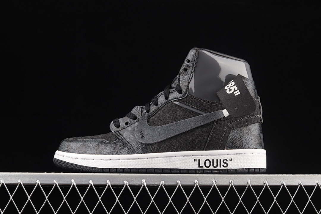 Jordan Jordan [AIR 1 HIGH BLACK/DARK GRAY/BLACK]-[WOMAN:36-39]-[MAN:40-47.5], photo 1