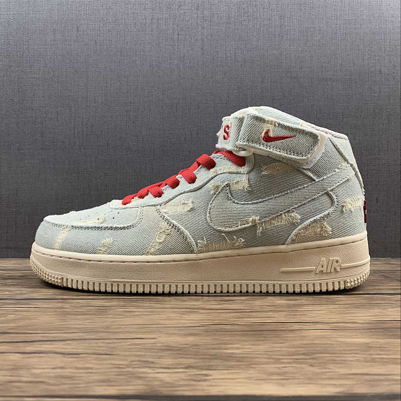 Nike Nike AIR FORCE 1 MID 07 BEIGE/RED/BEIGE · 651122-215, photo 1