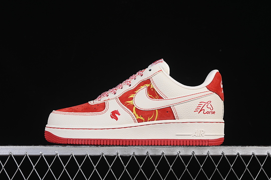 Nike [XL1979-133]-[AIR FORCE 1'07 LOW WHITE/RED]-[WOMAN:36-39]-[MAN:40-45] - Image 2