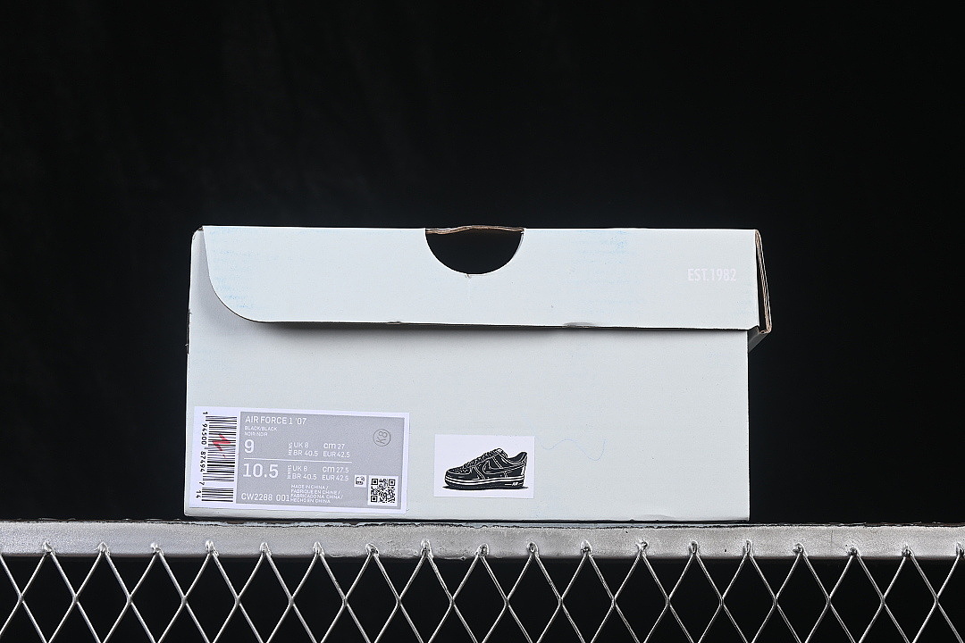 Nike [CW2288-001]-[AIR FORCE 1 07 LOW CASUAL SNEAKERS BLACK/WHITE/BLACK]-[WOMAN:36-39]-[MAN:40-45] - Image 12