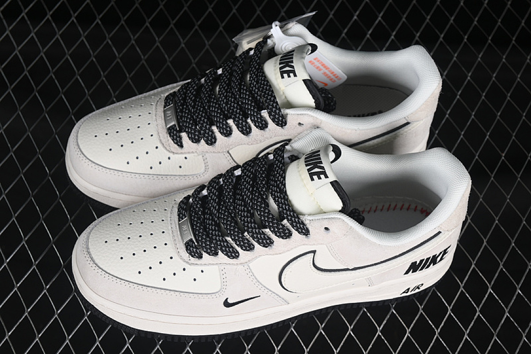Nike [BB7518-028]-[AIR FORCE 1 07 LOW WHITE/GREY/BLACK]-[WOMAN:36-39]-[MAN:40-45] - Image 11