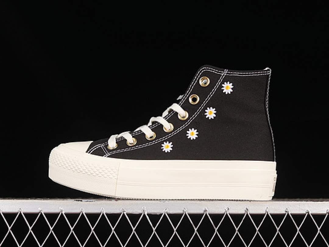 Converse [A06115C]-[CHUCK TAYLOR ALL STAR LIFT PLATFORM HIGH FESTIVAL FLORALS BLACK/EGRET/LIGHT (GOLD]), photo 1