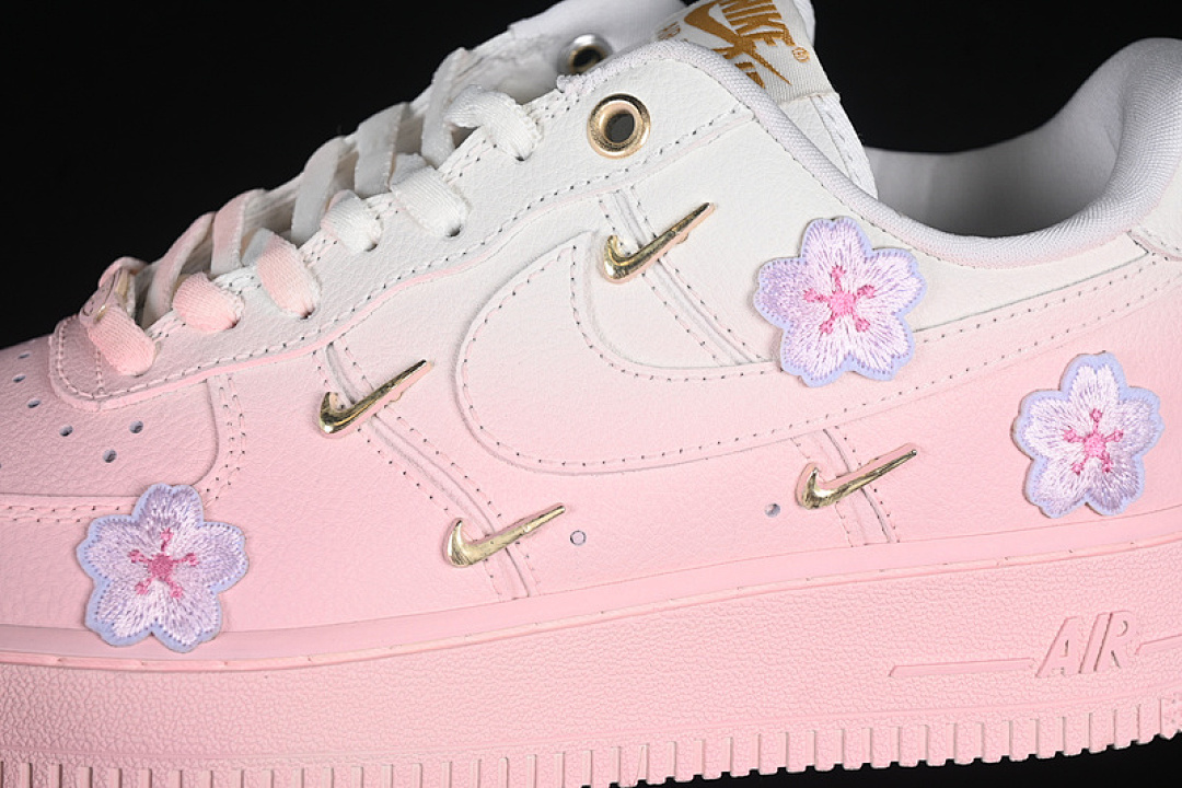 Nike [FC3654-121]-[AIR FORCE 1 07 LOW WHITE/PINK/GOLD]-[WOMAN:36-42] - Image 8