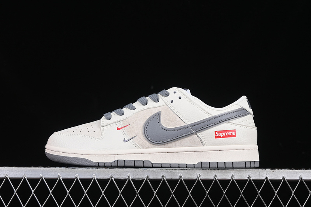 Supreme [XX2025-688]-[SB DUNK LOW SUPREME WHITE/GREY/BEIGE]-[WOMAN:36-39]-[MAN:40-45], photo 1