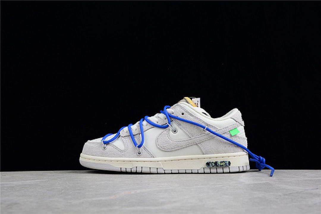 Off-White [DJ0950-104]-[OW X SB DUNK LOW LOT 32 OF 50 SAIL/NEUTRAL GREY/RACER BLUE]-[UNISEX:36-47.5], photo 1