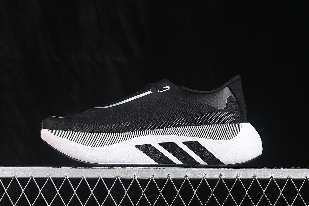 HYPERBOOST EDGE POPCORN RUNNING SHOES BLACK/WHITE/GREY · KI1919, photo 1