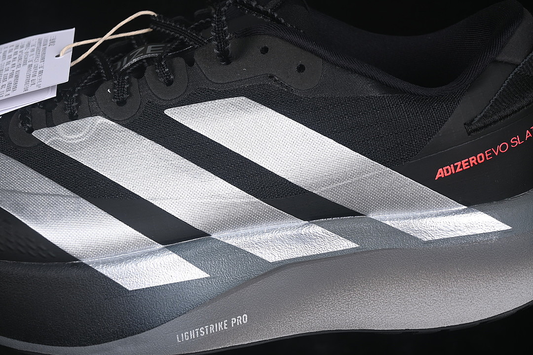 Adidas [KK0313]-[ADIZERO EVO SL RUNNING SHOES BLACK/SILVER/GREY]-[WOMAN:36-39]-[MAN:40-45] - Image 8