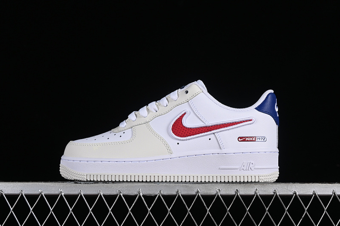 Nike [FZ3190-400]-[AIR FORCE 1 07 LOW WHITE/GREY/RED/BLUE]-[WOMAN:36-39]-[MAN:40-45], photo 1