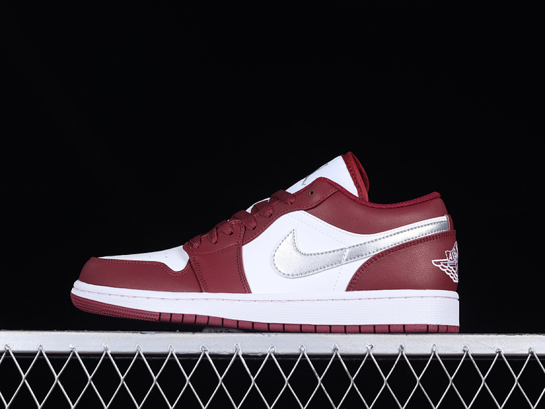 Jordan [553558-615]-[AIR JORDAN 1 LOW BORDEAUX WHITE/BORDEAUX/GREY]-[WOMAN:36-39]-[MAN:40-46], photo 1