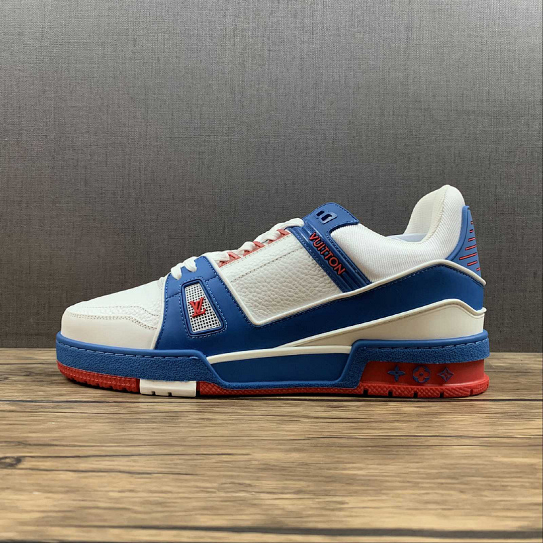 Louis Vuitton Louis Vuitton [L*V TRAINER SNEAKERS WHITE/BLUE/RED]-[MAN:38-45], photo 1
