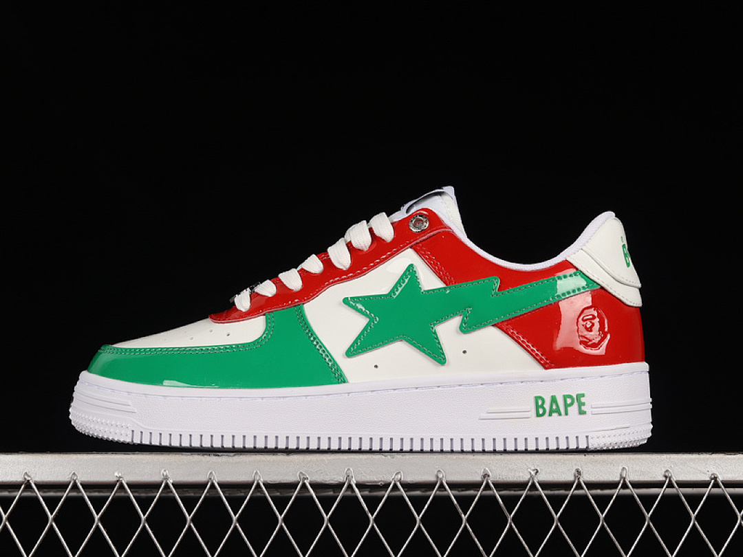 Bape [1180191004]-[HUMAN MADE BAPE STA SK8 TO NIGO WHITE/GREEN/RED]-[WOMAN:36-39]-[MAN:40-45], photo 1