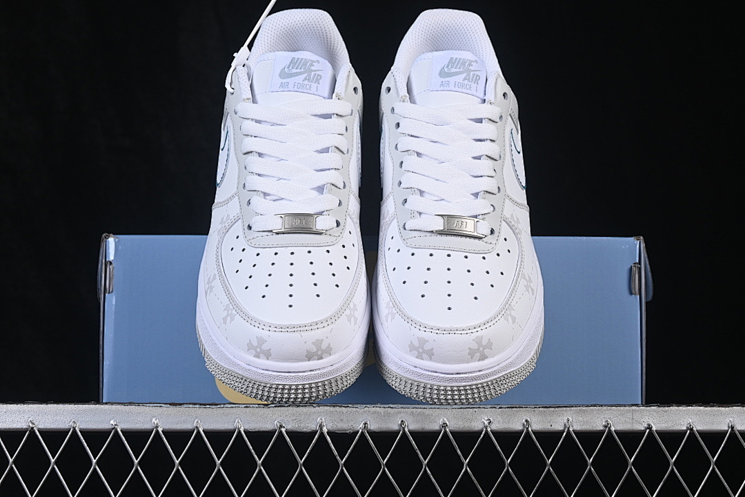 Nike [ZH0316-138]-[AIR FORCE 1 07 LOW CASUAL SNEAKERS BLUE/GREY/WHITE]-[WOMAN:36-39.5]-[MAN:40-45] - Image 12