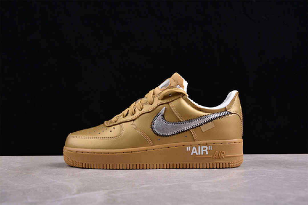 Nike [AO4297-800]-[OFF WHITE AIR FORCE 1 07 LOW COMPLEXCON YELLOW/SILVER]-[MAN:39-47.5], photo 1
