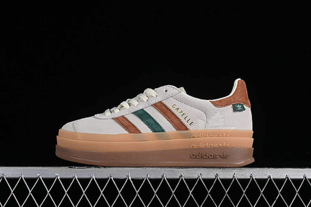 Unbranded [IG3685]-[ORIGINALS GAZELLE BOLD MAPLE LEAF CREAM WHITE/WILD SEPIA/COLLEGIATE GREEN]-[35-40], photo 1