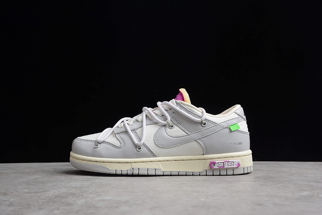 Off-White [DM1602-118]-[OW X SB DUNK LOW LOT 03 OF 50 SAIL/NEUTRAL GREY/WHITE]-[UNSIEX:36-47.5], photo 1
