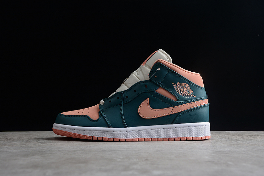 Jordan AIR Jordan 1 MID DARK TEAL GREEN/DARK GREEN · BQ6472-308, photo 1