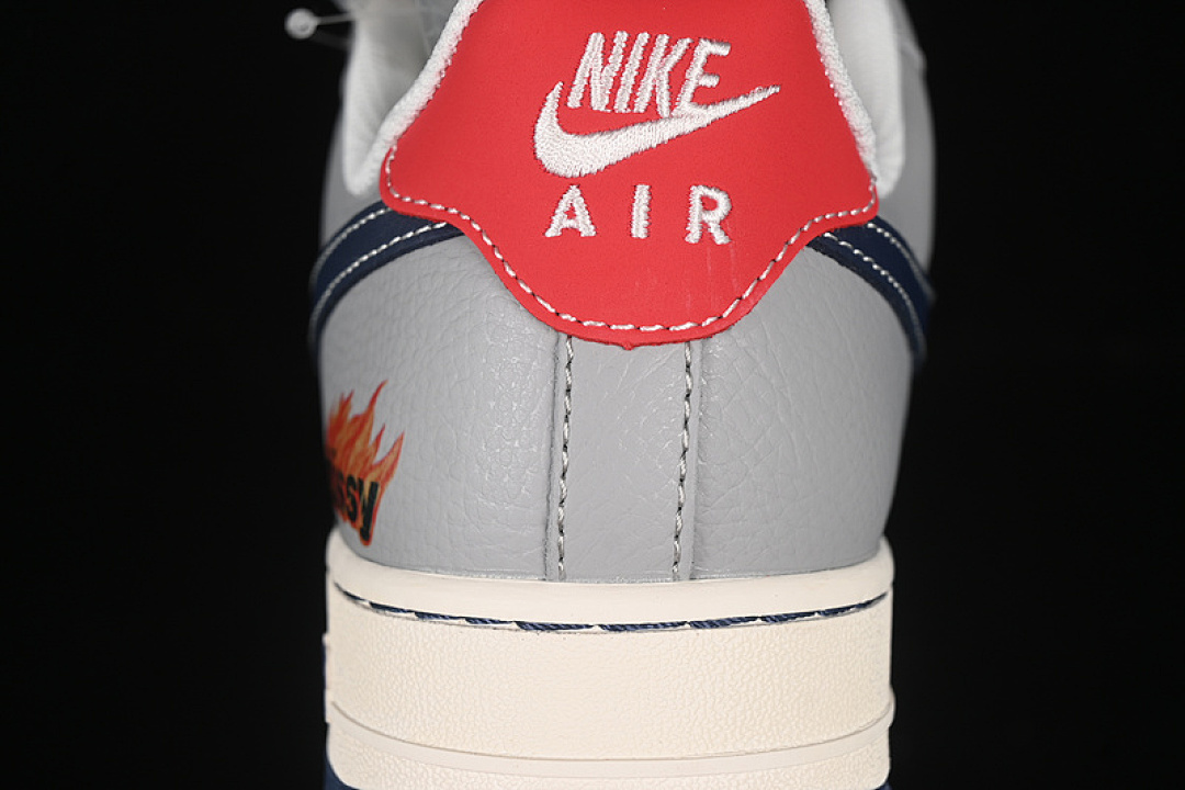 Nike [XS1958-555]-[AIR FORCE 1 07 LOW WHITE/GREY/BLUE/RED]-[WOMAN:36-39]-[MAN:40-45] - Image 7