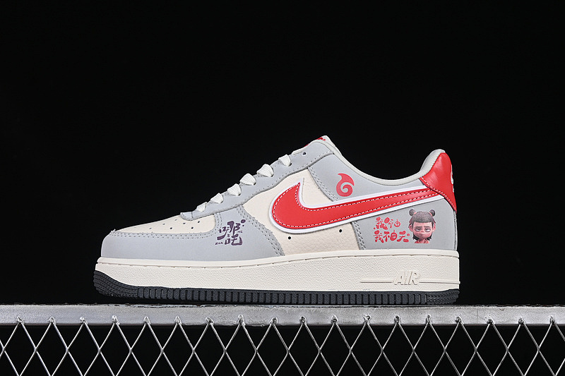 Nike Nike AIR FORCE 1 07 LOW WHITE/GREY/RED · DF0188-046, photo 1