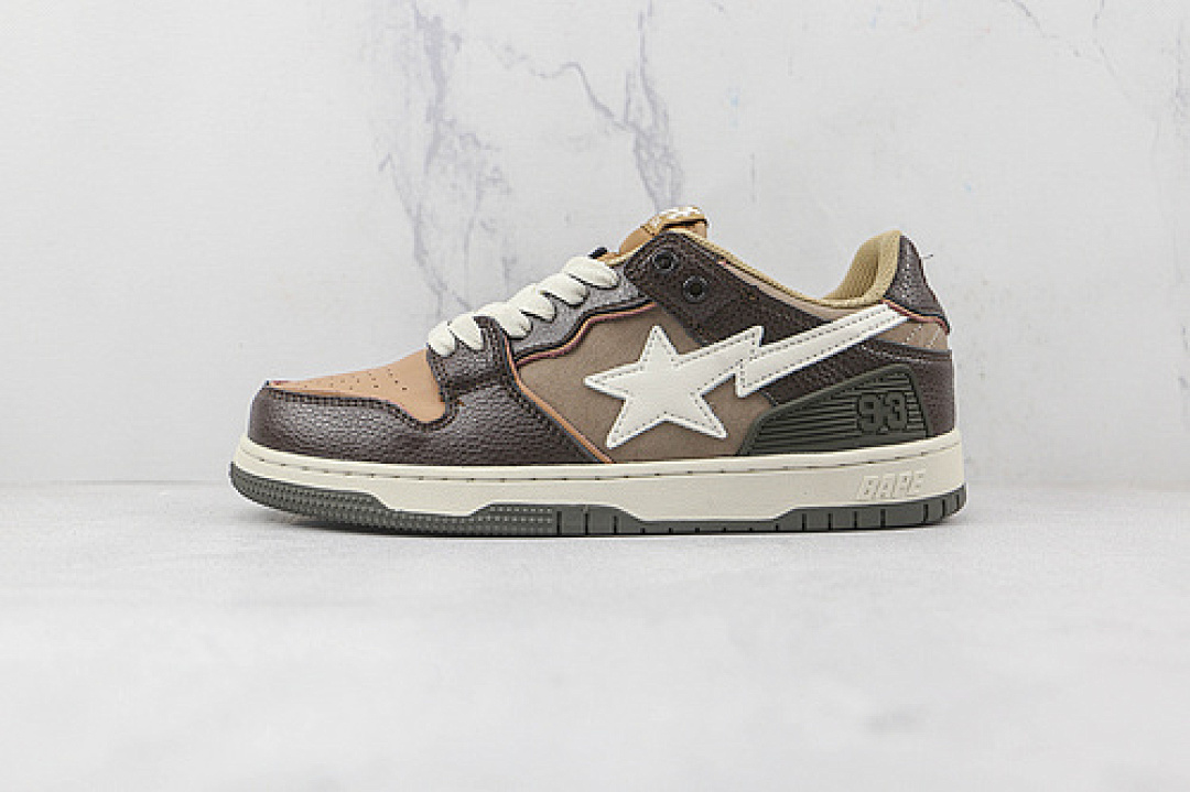 Bape [BAPE STA LOW BLACK/LIGHT BROWN/WHITE]-[MAN:39-45], photo 1