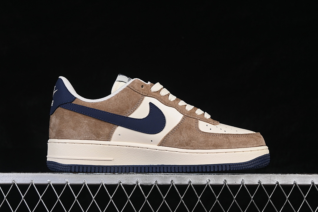 Nike [NH0601-589]-[AIR FORCE 1 07 LOW BEIGE/BROWN/DARK BLUE]-[WOMAN:36-39]-[MAN:40-45] - Image 16
