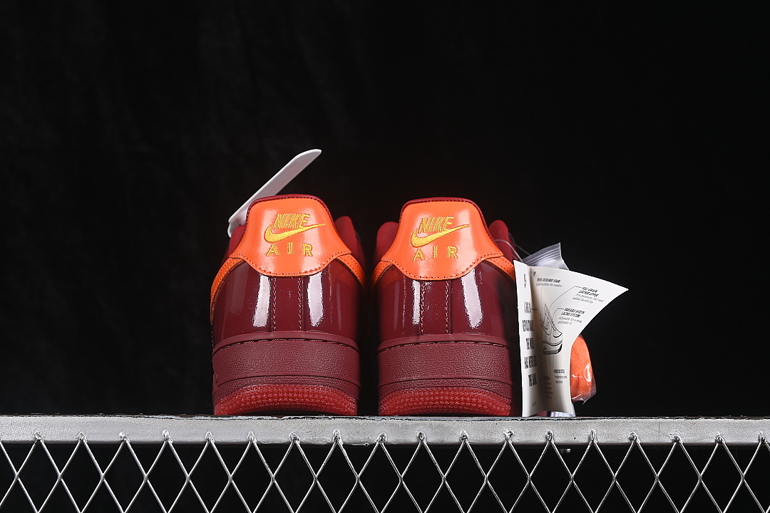 Nike [IO4489-601]-[AIR FORCE 1 07 LOW CASUAL SNEAKERS WINE RED/ORANGE]-[WOMAN:36-39]-[MAN:40-46] - Image 13