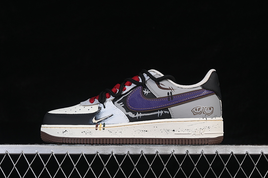Nike [LJ8822-121]-[AIR FORCE 1 07 LOW CASUAL SNEAKERS WHITE/BLACK/GREY]-[WOMAN:36-39]-[MAN:40-45] - Image 2