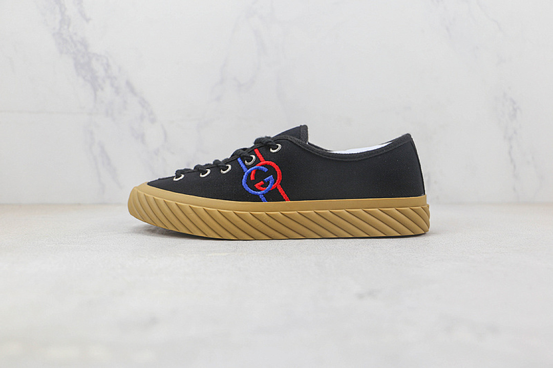 [GU*CCI X DIS*NEY CLOTH SHOES BLACK/BLUE/RED-LIGHT BROWN]-[WOMAN:35-39]-[MAN:40-45], photo 1