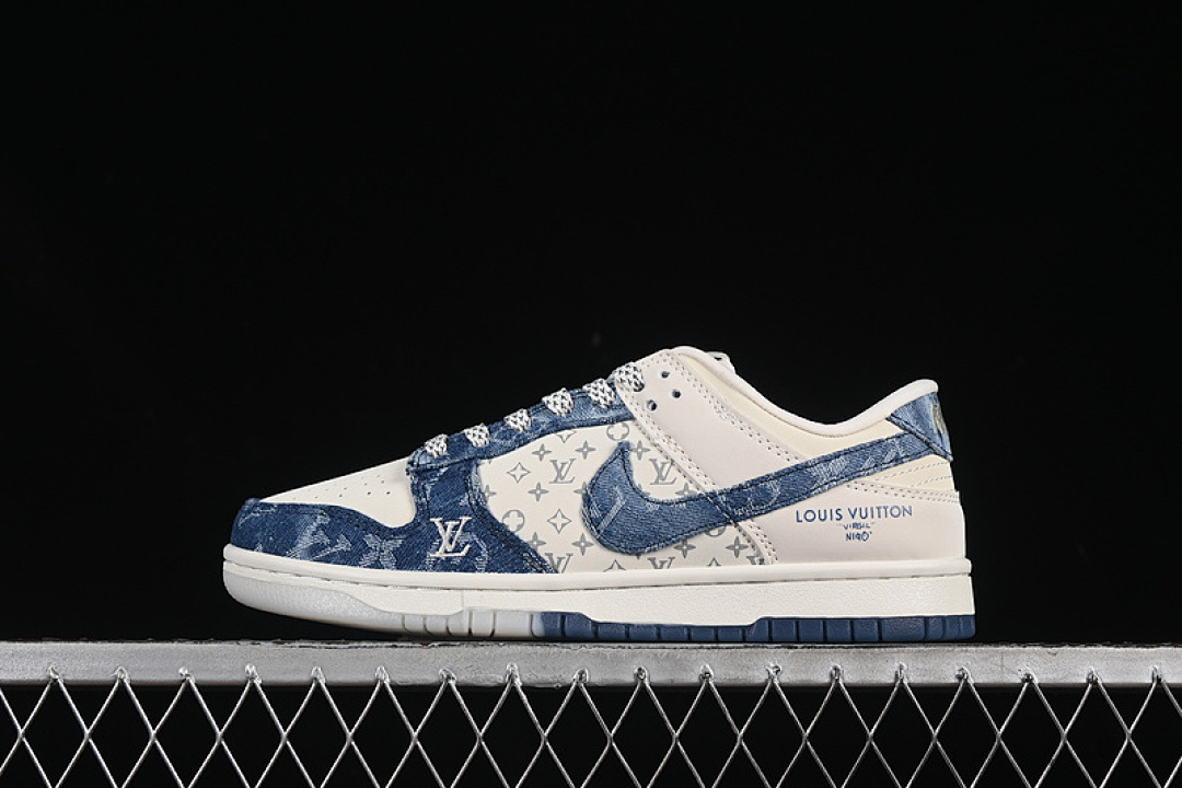 Louis Vuitton [CH8311-287]-[SB DUNK LOW LV WHITE/BLUE/GREY]-[WOMAN:36-39]-[MAN:40-45], photo 1