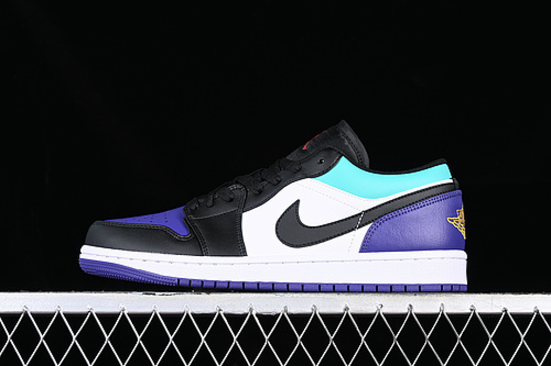 Jordan [553558-154]-[AIR JORDAN 1 LOW BLACK/WHITE/BLUE/PURPLE]-[WOMAN:36-39]-[MAN:40-46], photo 1
