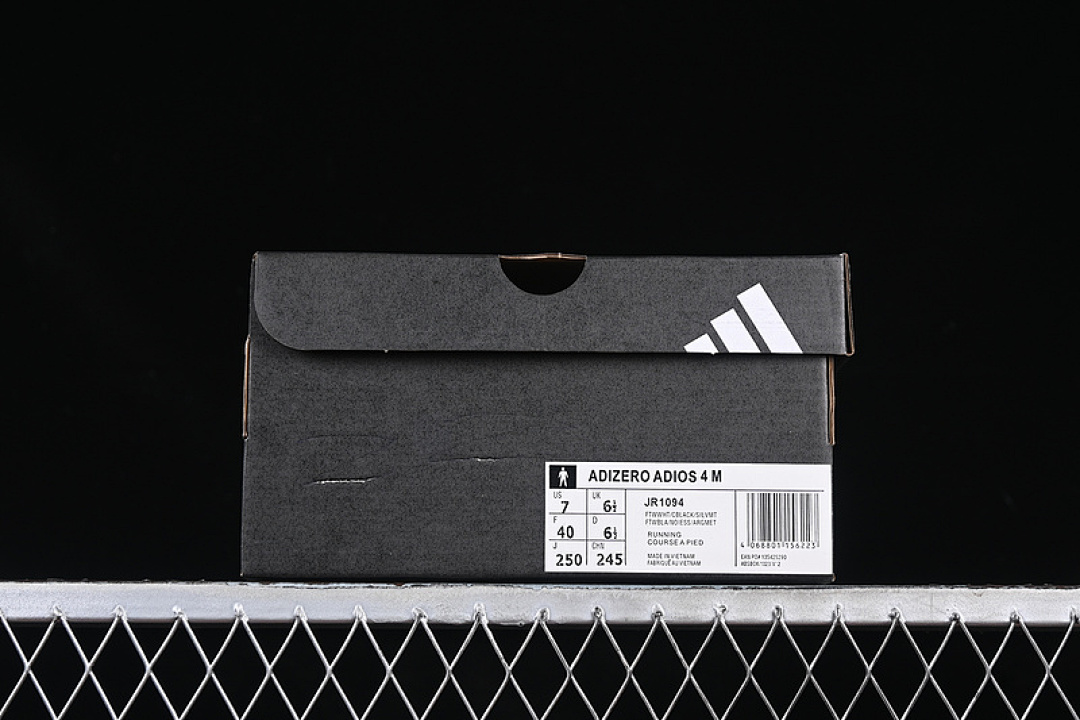 Adidas [JR1094]-[ADIZERO ADIOS 4 M CLOUD WHITE/CORE BLACK/SILVER METALLIC]-[WOMAN:36-39]-[MAN:40-45] - Image 12